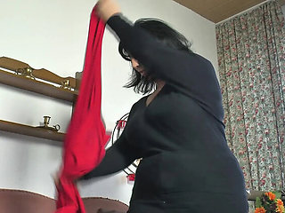 German Granny Solo Action - Big Boobs & Fingering Fun