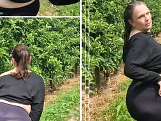 German MILF Saskialove87 Pissing & Masturbating Outdoor in Jungle - HD Amateur Homemade