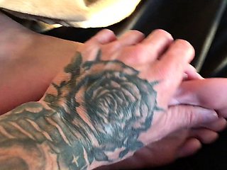 Solo masturbation and the foot fetish