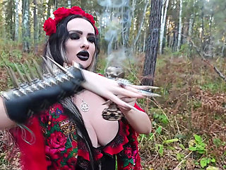 A Forest Witch Performs Rituals, Seduces a Guy and Fucks Him