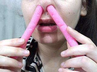 He Plays with My Nose. I Put a Thin Pink Silicone Pad in My Nose and Play with It. I Don't Know What It Is,