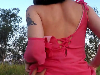 Petite Teen Riding a BBC Outdoors