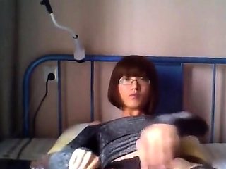 Skinny Asian Crossdresser Poses