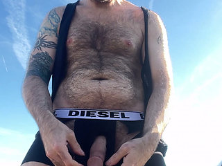 HAIRY BATOR SIDE JERK OFF EXPOSE COCK DONG PENIS DICK