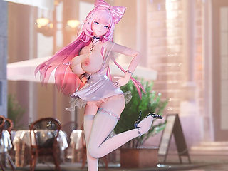 [mmd] Lingyuan - Comfortable Thing Milk Chain Tight Miniskirt White Silk Leg Rings