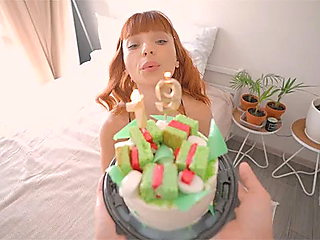 I Wished My Step Sister a Happy Birthday and Filled Her Pie with Cum