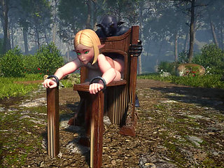 Gol 3D Blonde Elf Slave Banged by Many Goblins in the Forest