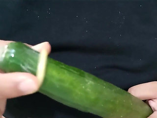Stepmom Playing with Her Cucumber