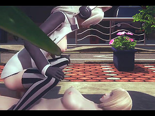 Futanari Hentai 3D Uncensored - Omura Handjob and Fucked in the Street - Japanese Asian Manga Anime Film Game Porn