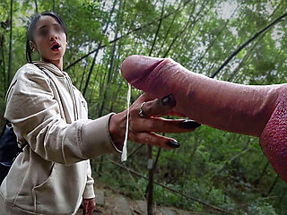 DICK FLASH IN PARK. A stranger caught me jerking off and helped me cum