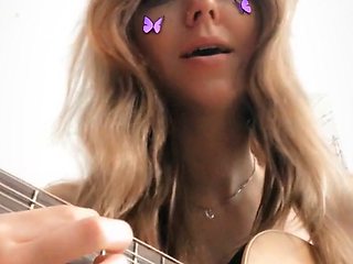 Curly Blonde Teen Records Solo Dildo Masturbation More at