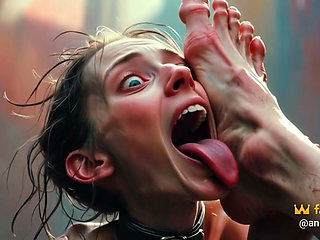 Thin Girl Obsessed with Fat Feet - Licking Huge Soft Soles