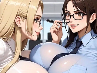 Funny Huge Boobs Office, Ai Animation