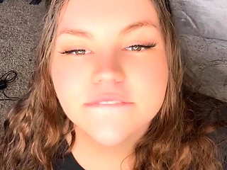 Big tit brunette sucks a big cock blowjob POV