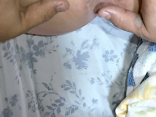 POV with Beautiful and Funny Granny with Cumshot in Her Pussy