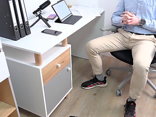 Secretary Ritzy Punished by Her Boss Rough Deepthroat Blowjob for Missed Deadline and a Messy Cum-face Finish