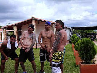 My first gangbang with my future husband's friends 1 pussy 6 cocks