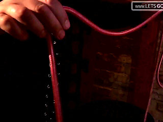 Babe enjoys getting fingered while bound and blind folded