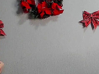 Christmas Lazy Fuck with Girlfriend! Sensual Side View Blowjob, Reverse Cowgirl and Hot Handjob Cumshot