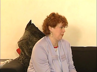 Mature Gerda and her first 3some