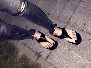 sweet feet - public crossdressing