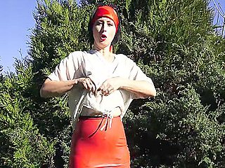 Outdoor Anal Dildo Fucking