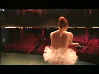 Show at the Theater of Young Redhead Dancer Fucked and Cummed in Mouth