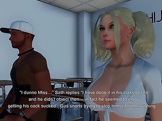 After school detention playtime with a naughty blow job and ass action