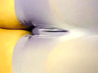 Perfect Cameltoe in Tight Purple Yoga Shorts