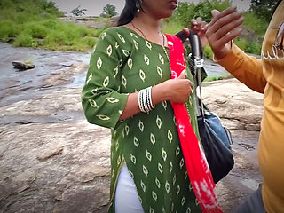 College girl came to roam with your boyfriend - told the family to go to college - Outdoor Forest Village Bhabhi Sex Full Night.