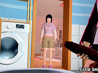 Boruto Caught on Bathroom. Naruto Hentai