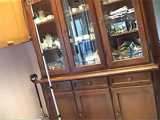 Ugly amateur woman blows a few dicks