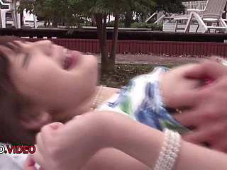 Slim Japanese Takes Hard Cock in Outdoor Fuck Session