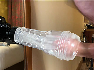 Hairy Bear Pumps the Fuck Out of His Fleshlight