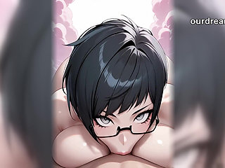 Short Hair Hentai MILF With Glasses & Massive Tits Lives To Serve (AI)