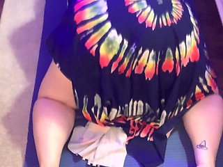 BBW Does Peek a Boo Yoga