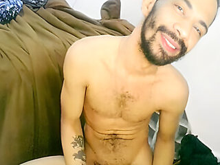 Naughty Hairy Guy Giving A Show Of Exhibitionism