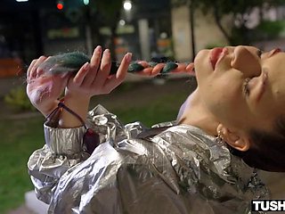 TUSHYRAW Tiny Sexy Babe Sirena Milano Gets Her Tight Ass Filled And Gaped