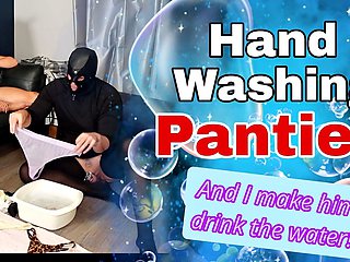 Hand Washing Panties Femdom Slave