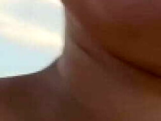 Amateur MILF with Big Butt Finds Virgin on Beach for Good Fucking - Exhibitionist Mature Woman