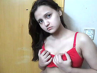 Pakistani Desi Beauty in Red Lingerie for Hot Sex