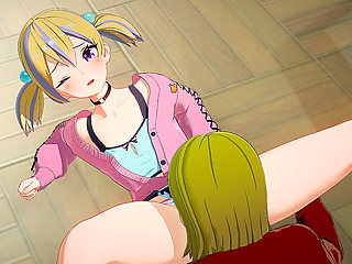 Anal plays with a schoolgirl in a classroom