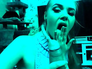 Sucking cock and touching myself in the dark