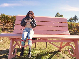 Caught Havin Hard Doggystyle Sex on a Big Bench