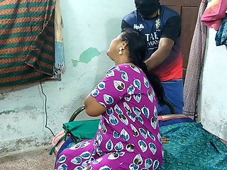 stepmother told me to go behind her and turn off the fan. I went behind her, hugged her, and licked her pussy with my tongue..