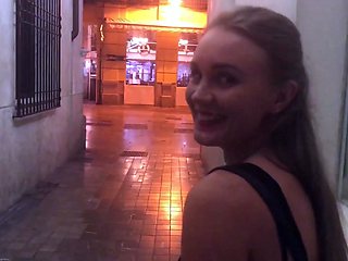 Sexy brunette teen outdoor masturbation