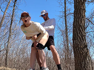 MILF Almost Caught Getting Fucked in Nature