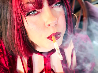 Velvet & Cigarettes! Tina Snua Chain Smoking 2 Cork 100 Cigarettes - Drifting OMI OME Snap Inhales Smoker