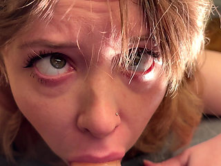 Ahegao POV Blowjob in 4K - Kneeling, Dirty Talk, Eye-crossing Part 2