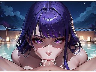 Sex With Shogun Raiden At The Hot Springs With Car Toon